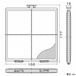 三菱 給気清浄フィルター フィルターボックス付  P-13GXKB 画像2