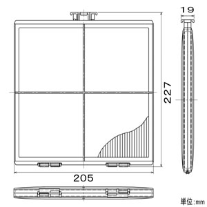 三菱 給気清浄フィルター フィルターボックス付  P-18GXKB 画像2