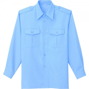 アイトス 長袖シャツ サックス LL AZ67001007LL