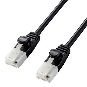 ELECOM LANケーブル ソフトタイプ CAT6A準拠 ヨリ線 ツメ折れ防止タイプ 長さ1m ブラック LD-GPAYT/BK10