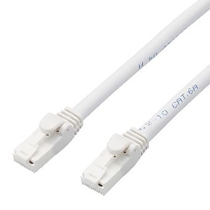 ELECOM(エレコム) LANケーブル スタンダードタイプ CAT6A対応 ヨリ線 ツメ折れ防止タイプ 環境配慮パッケージ 長さ1m ホワイト LD-GPAT/WH1/RS