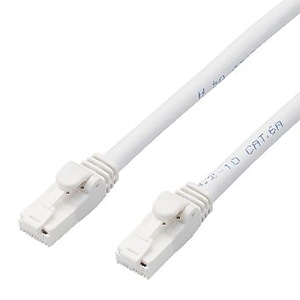 ELECOM(エレコム) LANケーブル スタンダードタイプ CAT6A対応 ヨリ線 ツメ折れ防止タイプ 環境配慮パッケージ 長さ5m ホワイト LD-GPAT/WH5/RS