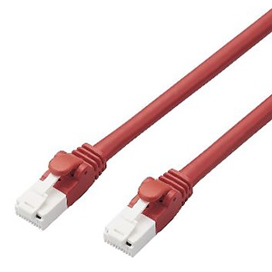 ELECOM(エレコム) LANケーブル スタンダードタイプ CAT6A対応 ヨリ線 ツメ折れ防止タイプ 環境配慮パッケージ 長さ1m レッド LD-GPAT/RD1/RS