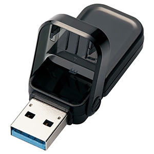 ELECOM フリップキャップ式USBメモリー USB3.1Gen1対応 128GB ブラック  MF-FCU3128GBK