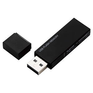 ELECOM キャップ式USBメモリー USB2.0対応 32GB ブラック  MF-MSU2B32GBK