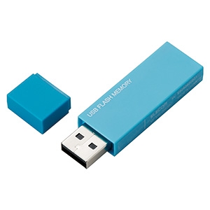 ELECOM キャップ式USBメモリー USB2.0対応 32GB ブルー MF-MSU2B32GBU
