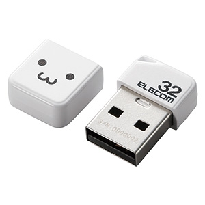 ELECOM キャップ式小型USBメモリ USB2.0対応 32GB ホワイトフェイス  MF-SU2B32GWHF