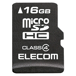 ELECOM microSDHCカード 16GB 防水性能IPX7 Class4対応 データ復旧サービス付 MF-MSD016GC4R