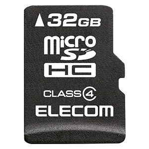 ELECOM microSDHCカード 32GB 防水性能IPX7 Class4対応 データ復旧サービス付  MF-MSD032GC4R