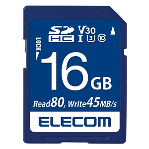 ELECOM SDHCカード 16GB UHS-I U3・V30対応 データ復旧サービス付  MF-FS016GU13V3R