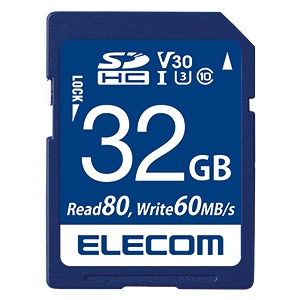 ELECOM SDHCカード 32GB UHS-I U3・V30対応 データ復旧サービス付  MF-FS032GU13V3R