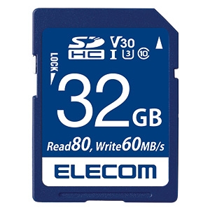 ELECOM SDHCカード 32GB UHS-I U3・V30対応 データ復旧サービス付 MF-FS032GU13V3R