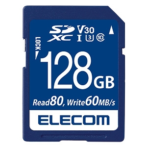 ELECOM SDXCカード 128GB UHS-I U3・V30対応 データ復旧サービス付  MF-FS128GU13V3R