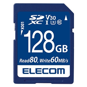 ELECOM SDXCカード 128GB UHS-I U3・V30対応 データ復旧サービス付 MF-FS128GU13V3R