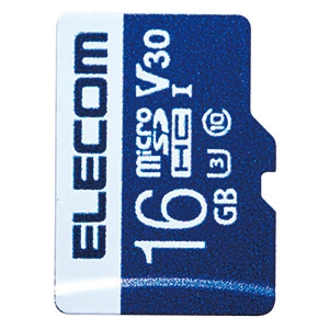 ELECOM microSDHCカード 16GB 防水性能IPX7 UHS-I U3・V30対応 データ復旧サービス付 MF-MS016GU13V3R