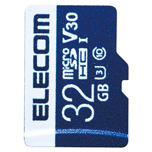 ELECOM microSDHCカード 32GB 防水性能IPX7 UHS-I U3・V30対応 データ復旧サービス付 MF-MS032GU13V3R