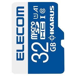 ELECOM microSDHCカード 32GB 防水性能IPX7 UHS-I U1・A1対応 IKARUSライセンス付 MF-MS032GU11IKA