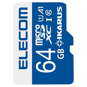 ELECOM microSDXCカード 64GB 防水性能IPX7 UHS-I U1・A1対応 IKARUSライセンス付  MF-MS064GU11IKA