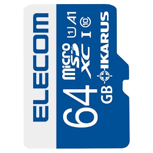 ELECOM microSDXCカード 64GB 防水性能IPX7 UHS-I U1・A1対応 IKARUSライセンス付 MF-MS064GU11IKA