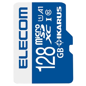 ELECOM microSDXCカード 128GB 防水性能IPX7 UHS-I U1・A1対応 IKARUSライセンス付  MF-MS128GU11IKA