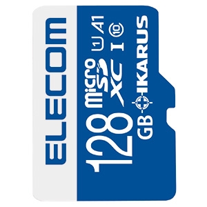 ELECOM microSDXCカード 128GB 防水性能IPX7 UHS-I U1・A1対応 IKARUSライセンス付 MF-MS128GU11IKA
