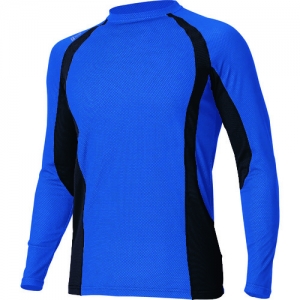 アイトス コンプレスフィット長袖シャツ ブルー 4L AZ10580767LL