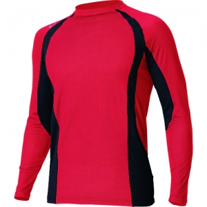 アイトス コンプレスフィット長袖シャツ レッド 3L AZ10580778LL