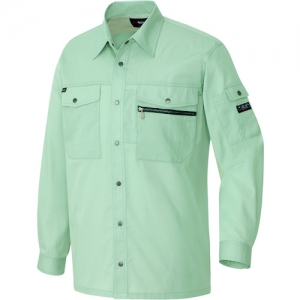 アイトス 長袖シャツ(男女兼用) アースグリーン SS AZ10579546LL