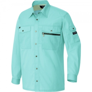 アイトス 長袖シャツ(男女兼用) サファイアブルー L AZ10579578LL