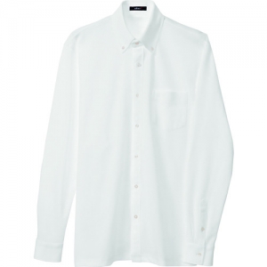 アイトス 長袖ニットボタンダウンシャツ(男女兼用) ホワイト 4L AZ10583051LL