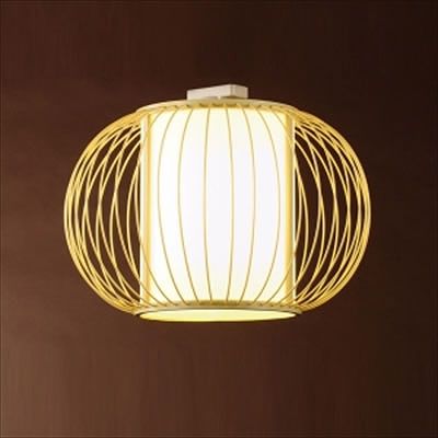 ラッキー 小形シーリングライト ひご飾り付 電球形蛍光灯付属(60W形 電球色) 壁スイッチ点灯タイプ LEK-11224