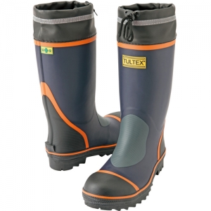 アイトス 安全ゴム長靴(踏み抜き抵抗板入り) ブラックXオレンジ AZ10584406LL