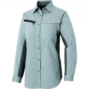 アイトス レディース長袖シャツ(薄地) シルバーグレー S AZ10579459LL