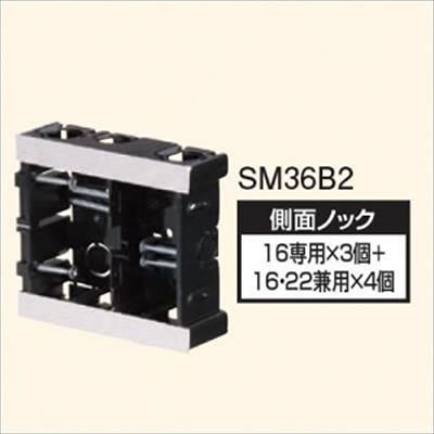 (N)日動電工 【生産完了】配ボックス 台付型 [Bシリーズ] 2個用 SM36B2