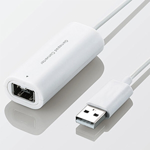 ELECOM(エレコム) ゲームパッドコンバータ Wiiコントローラ対応 1ポートタイプ 高レスポンスモデル USB接続 ケーブル長1m  JC-W01UWH