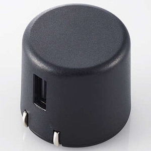 ELECOM AC充電器 コンパクトタイプ 高出力・急速充電タイプ 最大出力1.8A USB-A×1ポート ブラック  MPA-ACU08BK