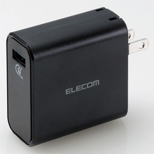 ELECOM(エレコム) AC充電器 QuickCharge3.0対応 激速充電タイプ 最大出力3.0A USB-A×1ポート ブラック  MPA-ACUQ01BK