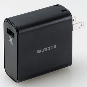 ELECOM(エレコム) AC充電器 QuickCharge3.0対応 激速充電タイプ 最大出力3.0A USB-A×1ポート ブラック MPA-ACUQ01BK