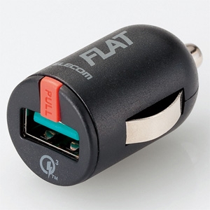 ELECOM(エレコム) 車載充電器 超コンパクトタイプ QuickCharge対応 激速充電タイプ 最大出力3A USB-A×1ポート MPA-CCUQ03BK