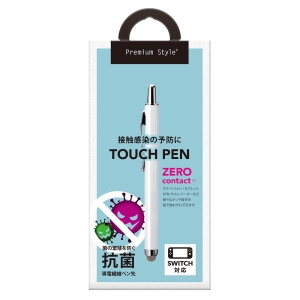 PGA ノック式タッチペン ホワイト  PG-TPEN22WH 画像2