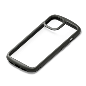 PGA iPhone 13用 ガラスタフケース ラウンドタイプ ブラック  PG-21KGT01BK