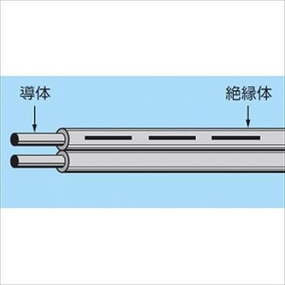 (N)オーナンバ 通信用屋内ビニルフラット線 白 200m巻き TIVF2C*0.8シロ*200
