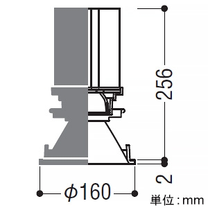 コイズミ照明 LEDベースダウンライト グレアレス 4000・5500lmクラス HID100W相当 埋込穴φ150mm 調光調色 電球色～昼白色 鏡面コーン・白色枠 電源別売  XD251515WX 画像2