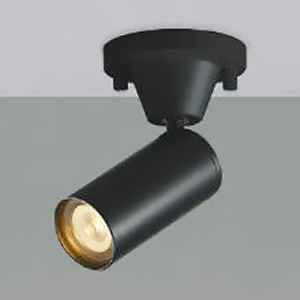 コイズミ照明 LED小型スポットライト フランジタイプ 400lmクラス JDR40W相当 非調光 配光角25° 電球色 ブラック  AS51259
