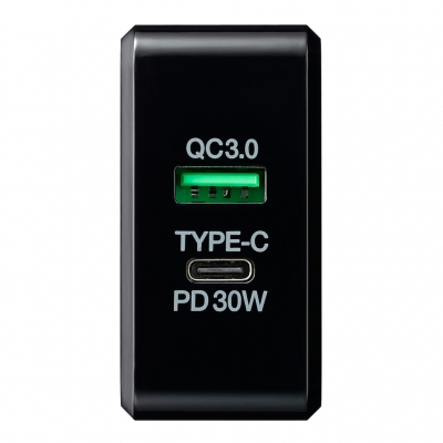 YAZAWA(ヤザワ) PD対応USBアダプター2ポート30W ブラック  VFPD30BK 画像2