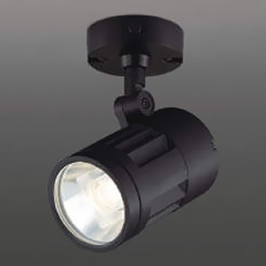 コイズミ照明 LEDエクステリアスポットライト 防雨型 フランジタイプ 3000lmクラス HID70W相当 非調光 配光角15° 電球色 黒  XU52079