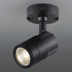 コイズミ照明 LEDエクステリアスポットライト 防雨型 フランジタイプ 1000lmクラス JR12V50W相当 非調光 配光角15° 電球色 黒  XU49845L