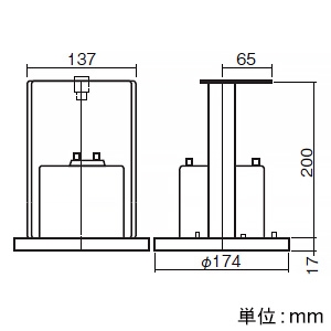 コイズミ照明 LED非常灯 埋込型 防雨・防湿型 低天井用(～3m) 埋込穴φ150mm 自己点検機能付 昼白色  AR50453 画像3