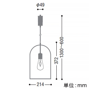 コイズミ照明 LEDフレームペンダントライト プラグタイプ 白熱球40W相当 非調光 電球色 ランプ付  AP50324 画像2