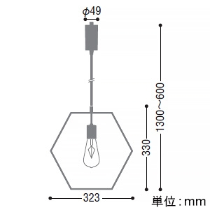 コイズミ照明 LEDフレームペンダントライト プラグタイプ 白熱球40W相当 非調光 電球色 ランプ付  AP50322 画像2